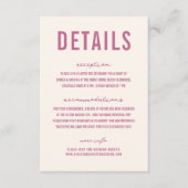 Moderne Kleurrijke Bokeh Lights Lavendel Bruiloft Informatiekaartje (Voorkant)