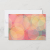 Moderne Kleurrijke Bokeh Lights Lavendel Bruiloft RSVP Kaartje (Achterkant)