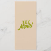 Moderne Kleurrijke Bold Funky Fun Unieke bruiloft Menu (Achterkant)