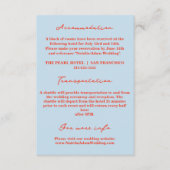 Moderne kleurrijke Bold Retro Funky Wedding Detail Informatiekaartje (Voorkant)