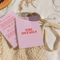Moderne kleurrijke Bold Retro Funky Wedding Detail