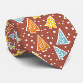 Moderne kleurrijke boomstructuur terracotta stropdas (Opgerold)