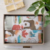 Moderne kleurrijke Canadese thema  Tissuepapier (Geschenk)