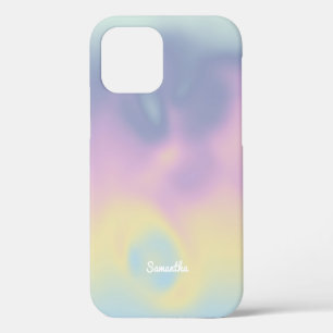 Moderne Kleurrijke Candy Holografische Gradiënt Na iPhone 12 Hoesje