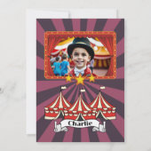 Moderne Kleurrijke Cartoon Circus Flat Dank u kaar Bedankkaart (Achterkant)