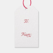 Moderne kleurrijke Checkerboard kerstvakantie Cadeaulabel (Achterkant)