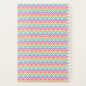 Moderne kleurrijke Chevron Dot Hustle 2019 Planner (Achterkant)