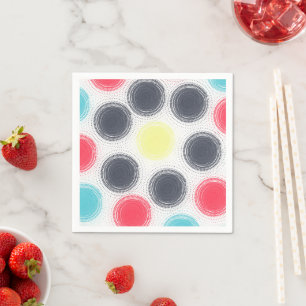 Moderne Kleurrijke Cirkels Patroon servetten Fun P