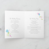 Moderne kleurrijke confetti bloemblaadjes Bruiloft Programma (Binnen)