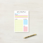 Moderne kleurrijke dagelijkse planner post-it® notes (Op bureau)