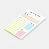 Moderne kleurrijke dagelijkse planner post-it® notes (Schuin)