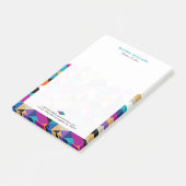 Moderne kleurrijke driehoek geometrisch patroon post-it® notes (Schuin)