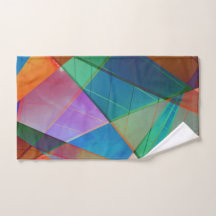 Moderne, kleurrijke driehoeken, trapezoïde vormkun