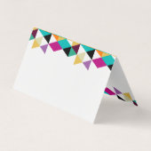 Moderne kleurrijke driehoekssamenstelling visitekaartjes (Achterkant)