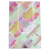 Moderne kleurrijke en heldere Abstracte geometrisc Medium Cadeauzakje (Achterkant)