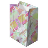 Moderne kleurrijke en heldere Abstracte geometrisc Medium Cadeauzakje (Achterkant Gekanteld)