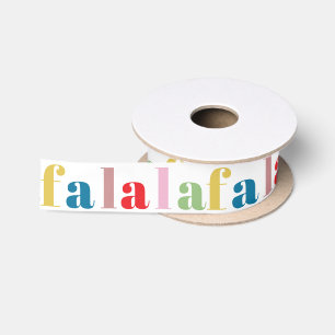Moderne Kleurrijke Fa La La Schattige Feestdag Lint