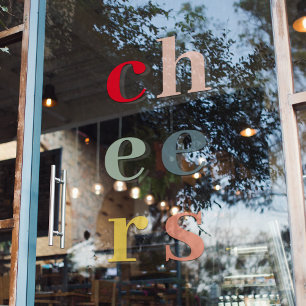 Moderne kleurrijke Feestdagen Raamsticker