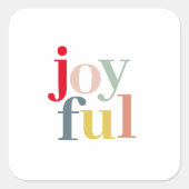 Moderne, kleurrijke feestelijke feestdag vierkante sticker (Voorkant)