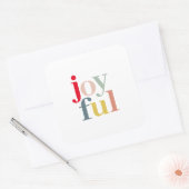 Moderne, kleurrijke feestelijke feestdag vierkante sticker (Envelop)