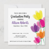 Moderne kleurrijke florale graduatiemechanisme uit (Voorkant)