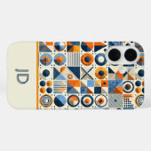 Moderne kleurrijke geometrische monogram Case-Mate iPhone case (Achterkant (horizontaal))