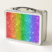 Moderne Kleurrijke Glitter Regenboog Naam (Achterkant)