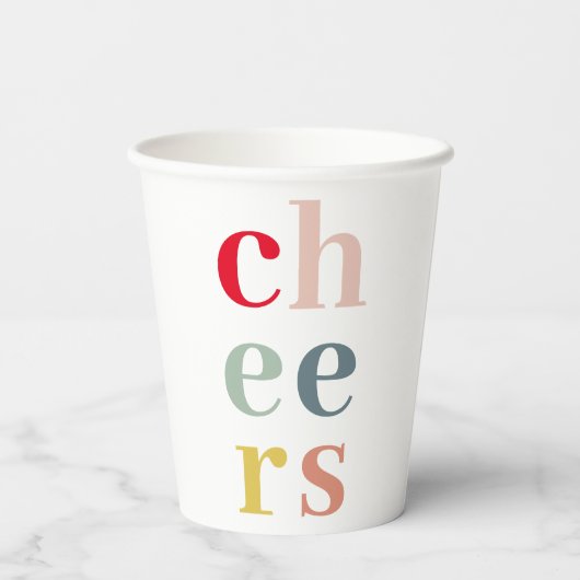 Moderne kleurrijke goeders | Pastelkleuren Papieren Bekers (Achterkant)