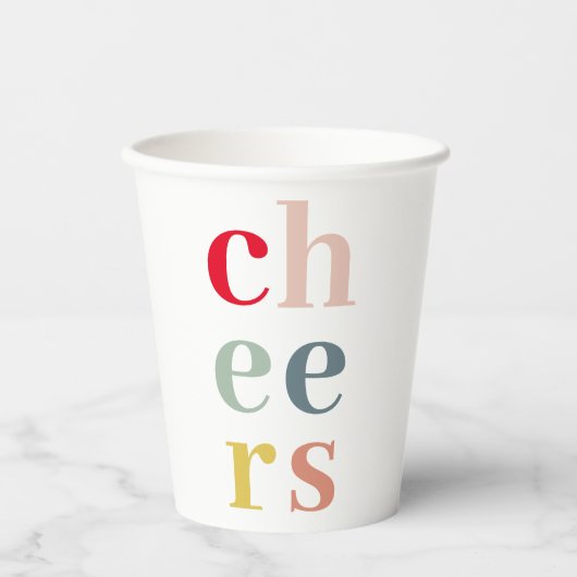 Moderne kleurrijke goeders | Pastelkleuren Papieren Bekers (Voorkant)