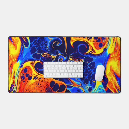 MODERNE KLEURRIJKE GOLVENDE ABSTRACTE STIJL BUREAUMAT (Keyboard & Muis)