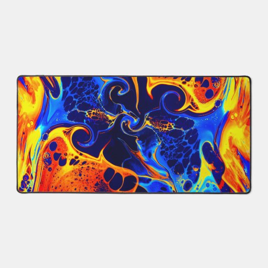 MODERNE KLEURRIJKE GOLVENDE ABSTRACTE STIJL BUREAUMAT (Voorkant)