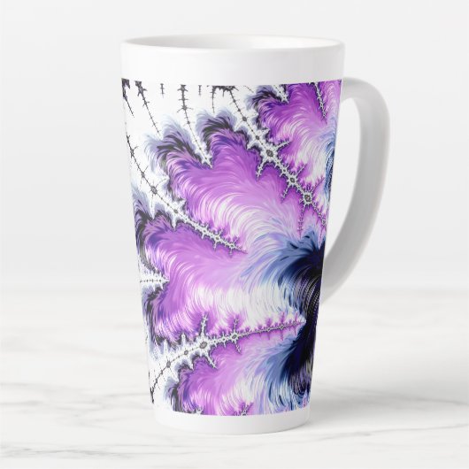Moderne kleurrijke gradiëntbreuk latte mok (Rechterhoek)