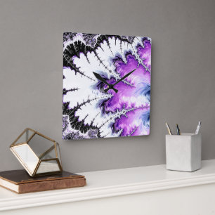 Moderne kleurrijke gradiëntbreuk vierkante klok