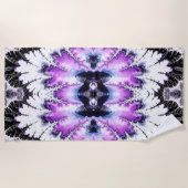 Moderne kleurrijke gradiëntfractal strandlaken (Voorkant)