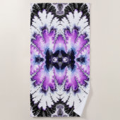 Moderne kleurrijke gradiëntfractal strandlaken (Voorkant)