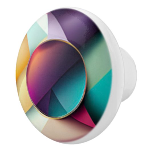 Moderne kleurrijke handdoekjes ontbeend keramische knop (Rechts)