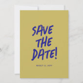 Moderne Kleurrijke Heldere Funky Grunge Retro Brui Save The Date (Voorkant)