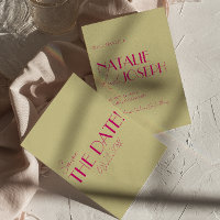 Moderne kleurrijke heldere grillige retro bruiloft