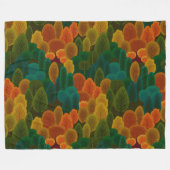 Moderne kleurrijke Herfsten Fleece Deken (Voorkant (Horizontaal))