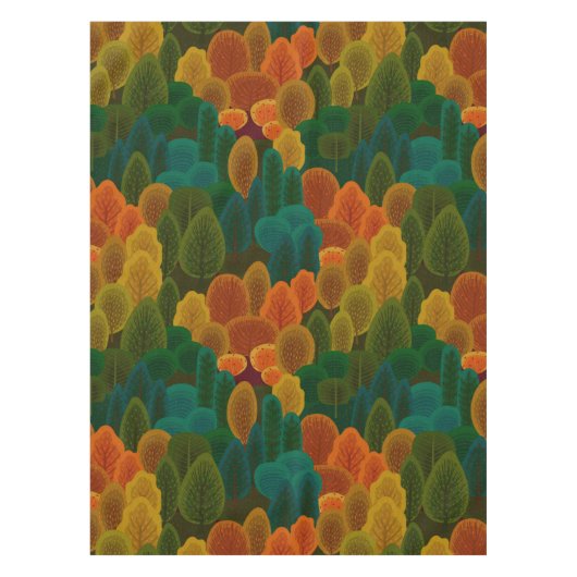 Moderne kleurrijke Herfsten Tafelkleed (Voorkant)