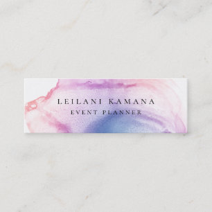 Moderne kleurrijke inktvlek mini visitekaartje