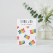 Moderne Kleurrijke Interieur Ontwerper Bedrijfskaa Visitekaartje (Staand voorkant)