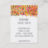 Moderne Kleurrijke Interieur Ontwerper Visitekaart Visitekaartje (Achterkant)