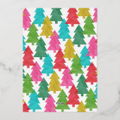 Moderne Kleurrijke Jingle en Mingle Kerstfeest Folie Uitnodiging (Achterkant)