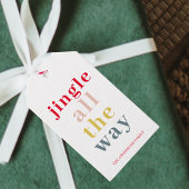 Moderne kleurrijke jingle helemaal cadeaulabel