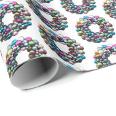 Moderne kleurrijke kerstkrans cadeaupapier (Rol Hoek)