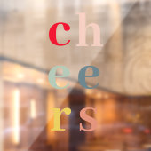 Moderne Kleurrijke Kever Vakantie Ruitfolie Raamsticker (Vel 2)