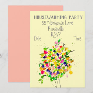 Moderne, kleurrijke kunstboomkwekerij kaart