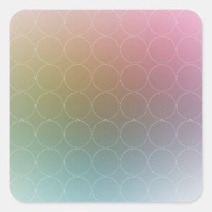 Moderne Kleurrijke Lege Sjabloon Trendy Elegant Vierkante Sticker