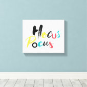 Moderne, kleurrijke, leuke, coole, trendy Hocus Lo Canvas Afdruk (Insitu (Houten vloer))